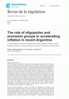 The role of oligopolies and economic groups in accelerating inflation in recent Argentina [Separata]